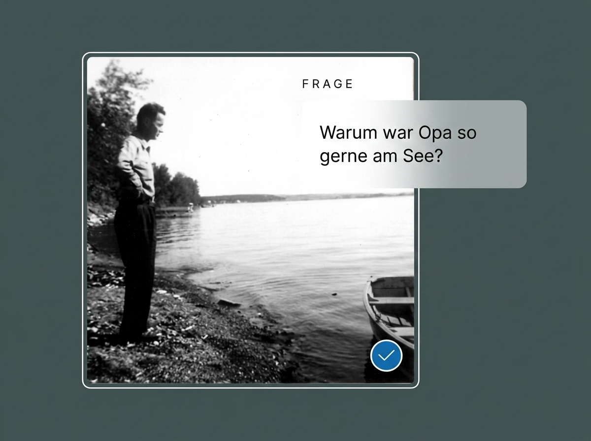 Wöchentliche Frage als Nachricht auf dem Handy